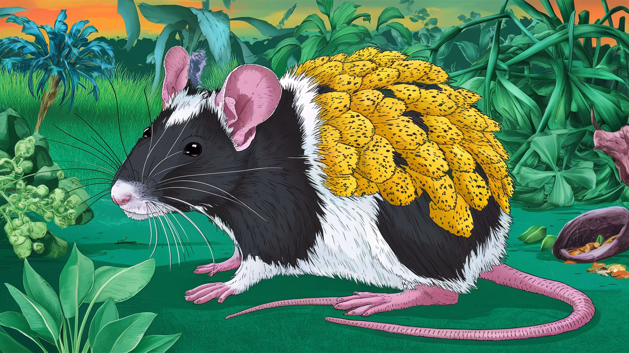 How the African crested rat stores poison African crested rat fur glands