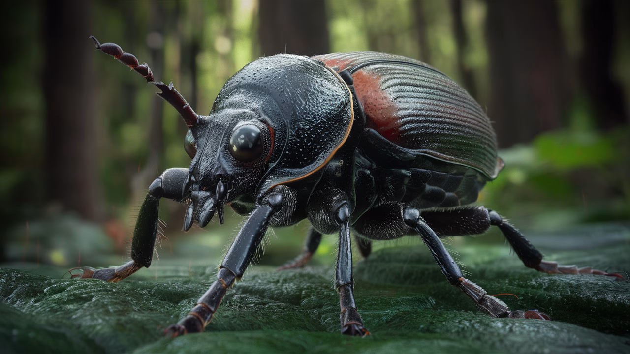 Bombardier beetle defensive anatomy Bombardier beetle close-up