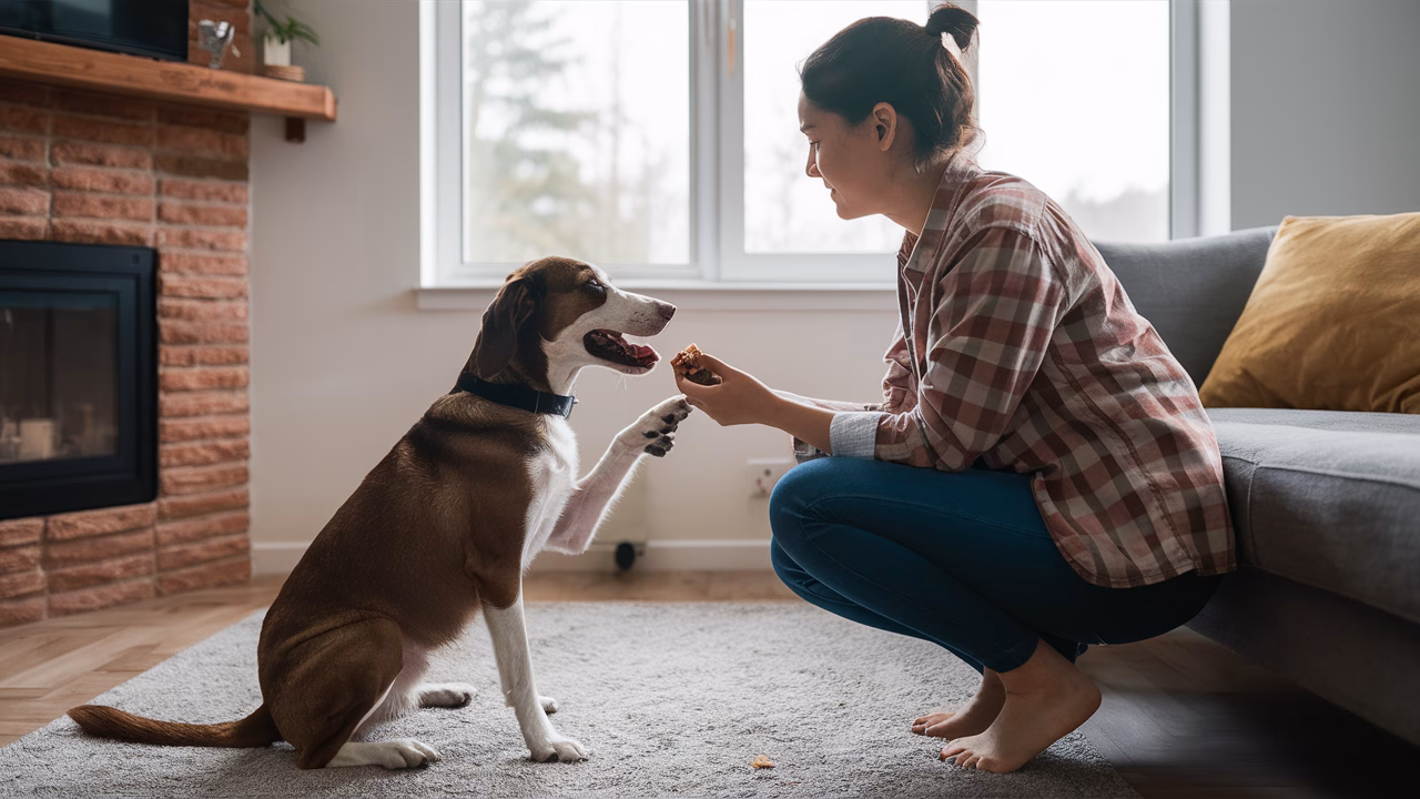Training dog with consistency Dog parent training with treats