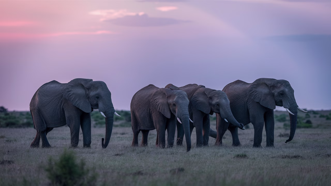 Elephants communicating infrasound through posture and sound Elephants using infrasound to communicate in a herd