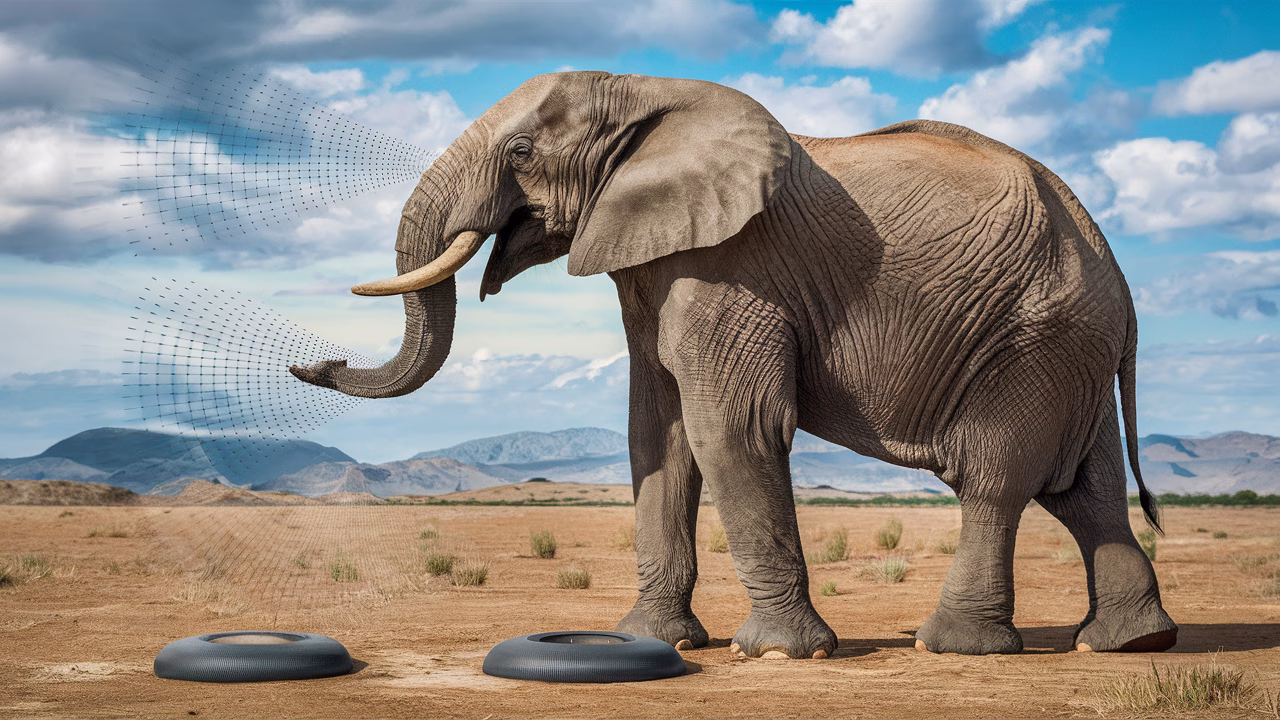 Visualizing elephant infrasound wave structure Acoustic waves emitted by an elephant