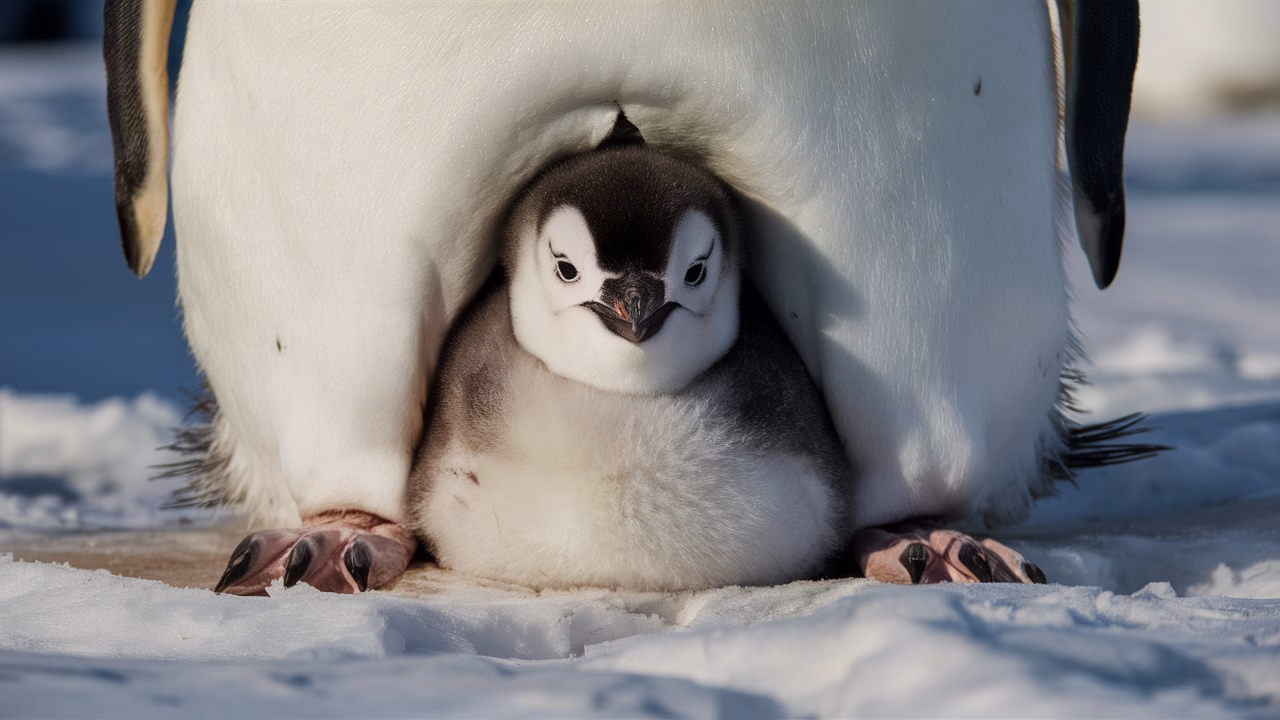 newly hatched emperor penguin chick emperor penguin chick hatching