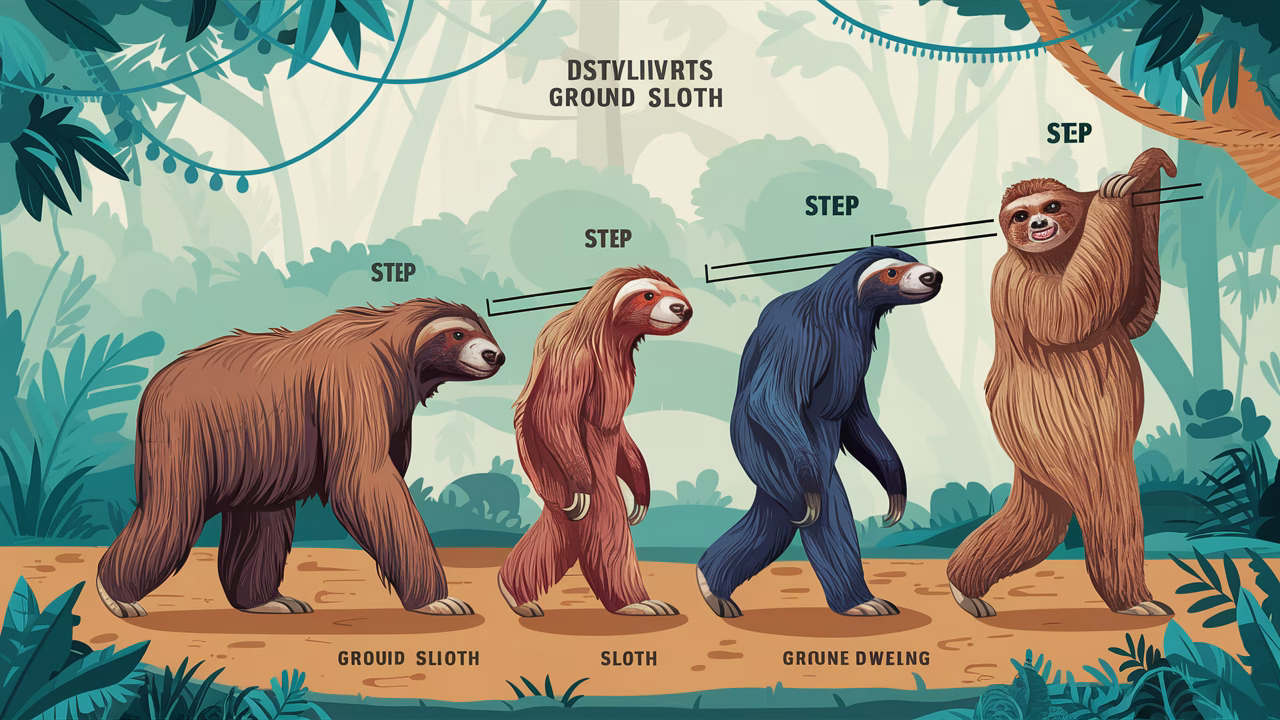 Evolution of sloths over time Evolution of sloths over time