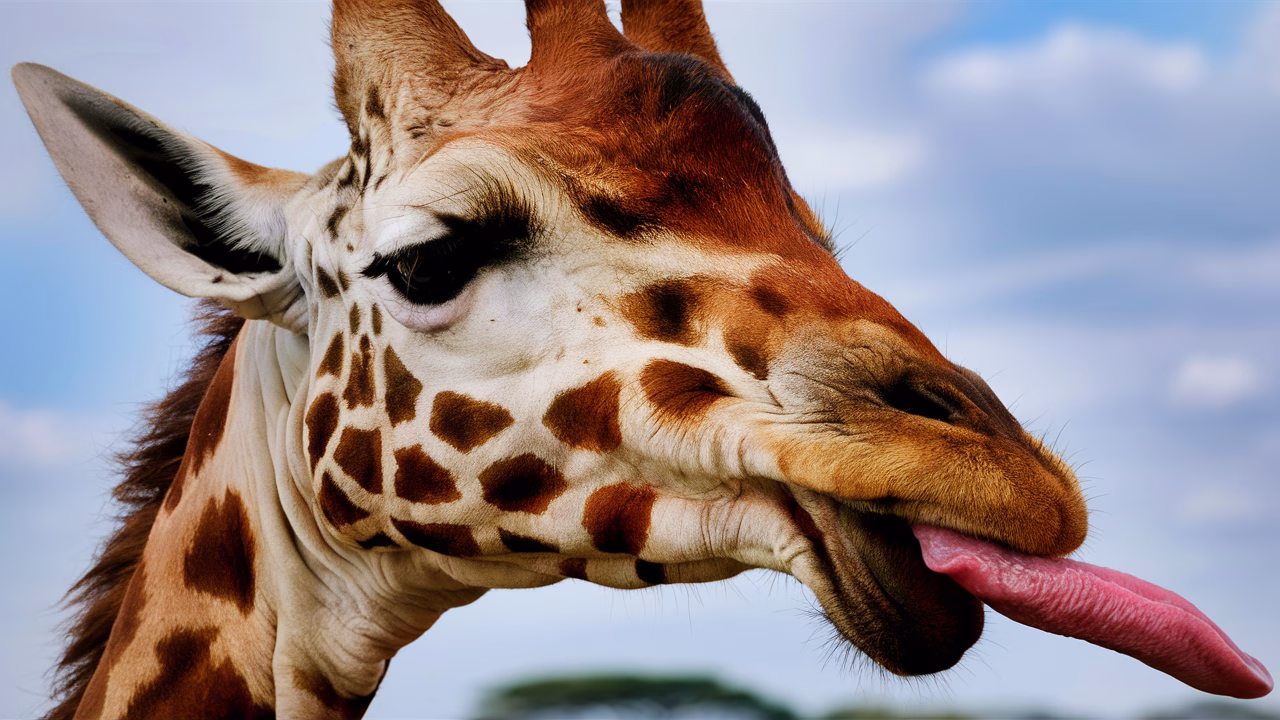 Giraffe tongue structure and flexibility Giraffe tongue structure