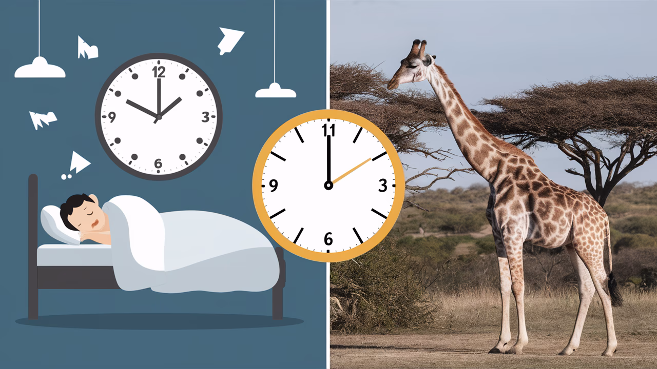 Giraffe vs human sleep comparison Comparing giraffe and human sleep habits