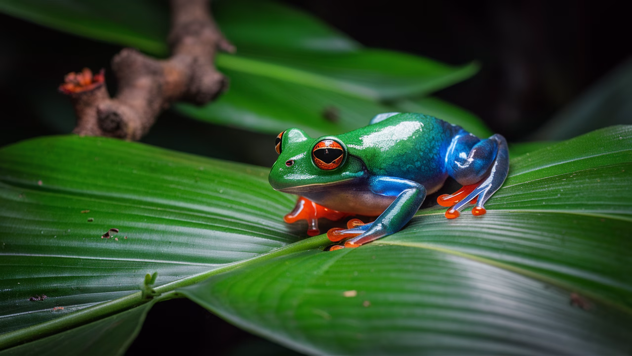 Glass frog conservation habitat Glass frog in rainforest habitat