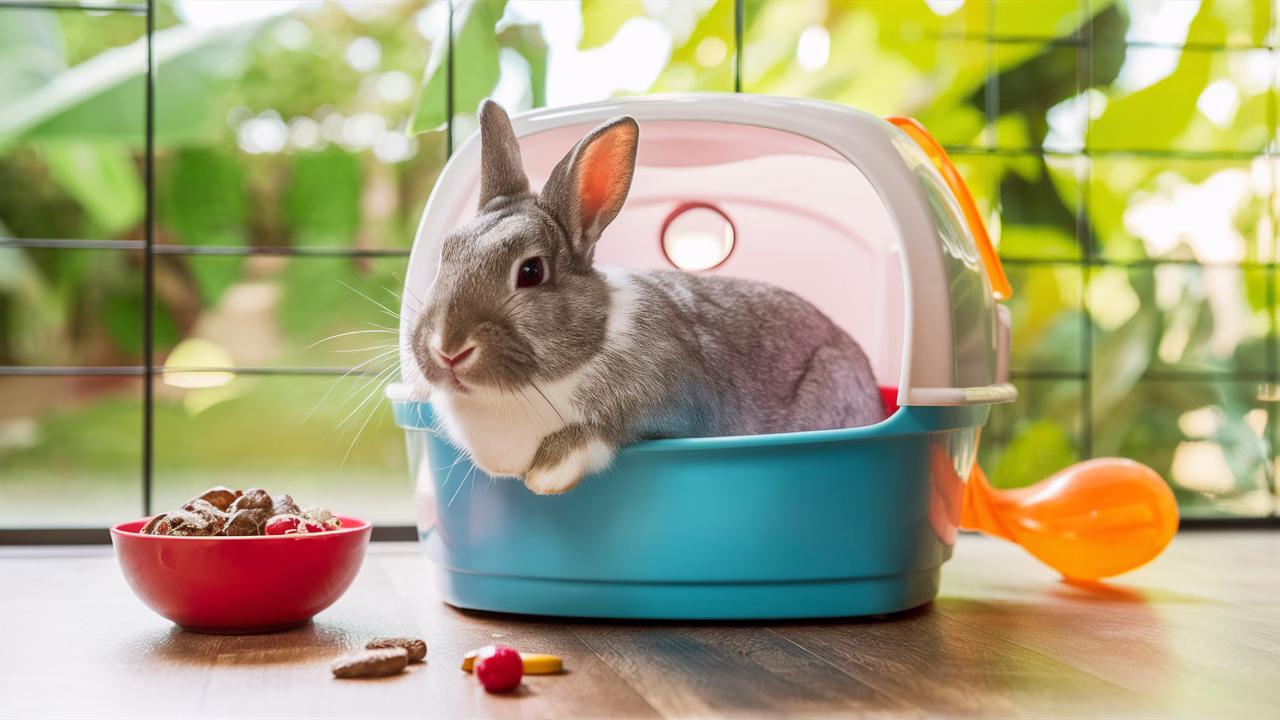 Happy rabbit in clean home happy rabbit in clean enclosure