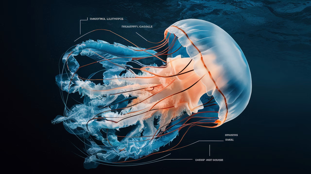 Biological immortal jellyfish Immortal jellyfish in ocean