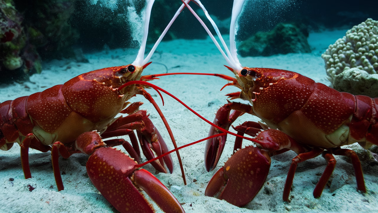 Lobster communication using facial urine