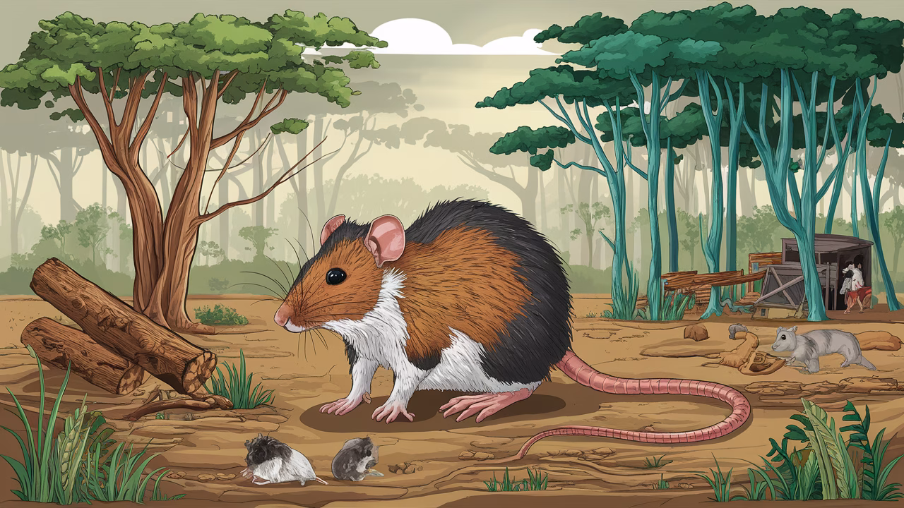 Maned rat habitat under threat Threats to African crested rat