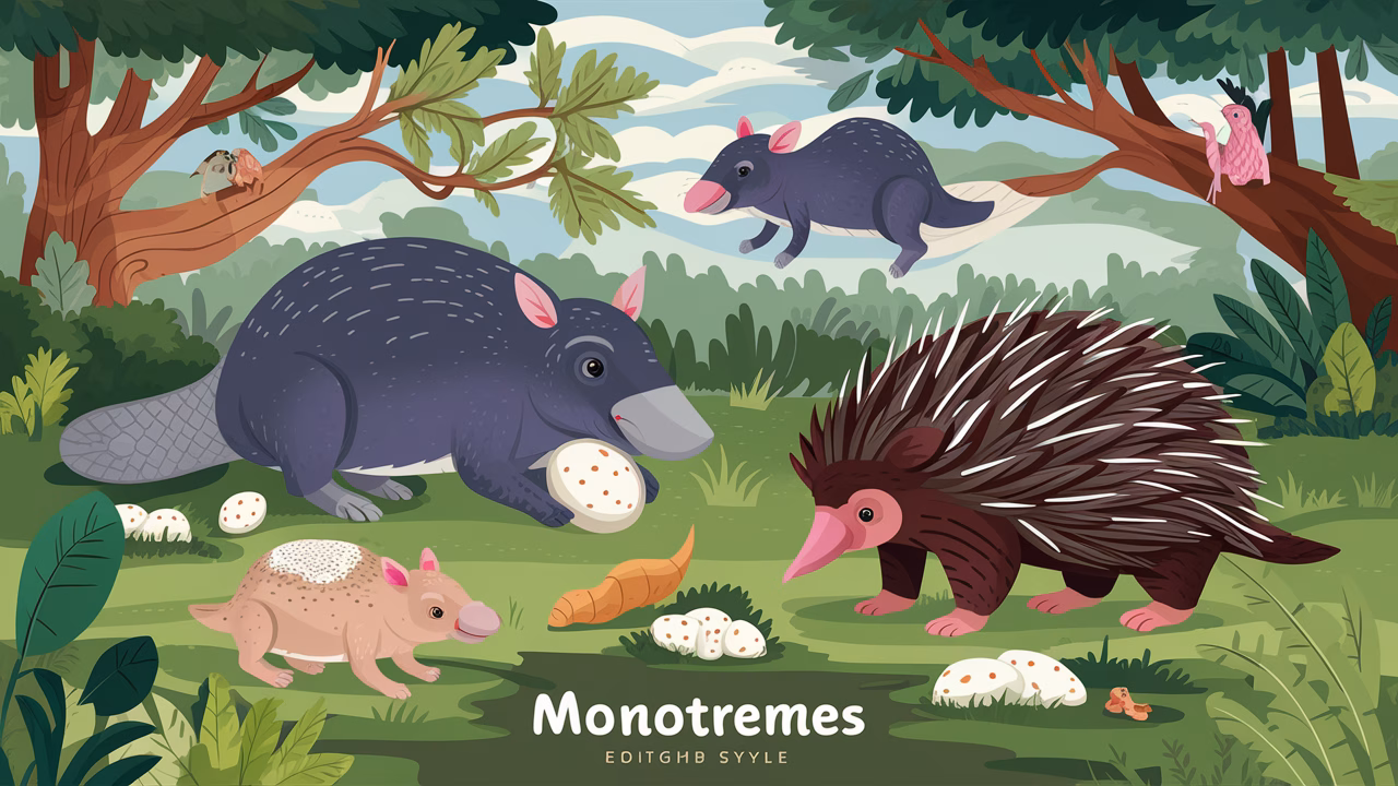 Unique features of monotremes Monotreme adaptations overview