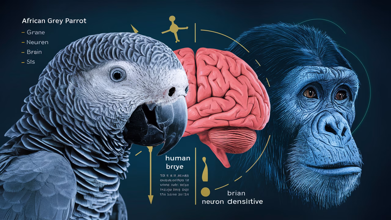 Inside the parrot brain Brain of African grey parrot
