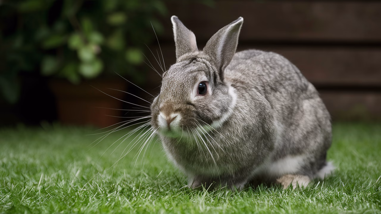 Rabbit showing aggression as a loneliness sign angry bunny behavior