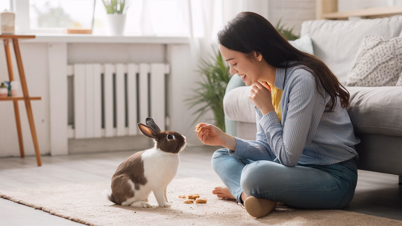Playful pet and owner bonding Playful pet and owner bonding