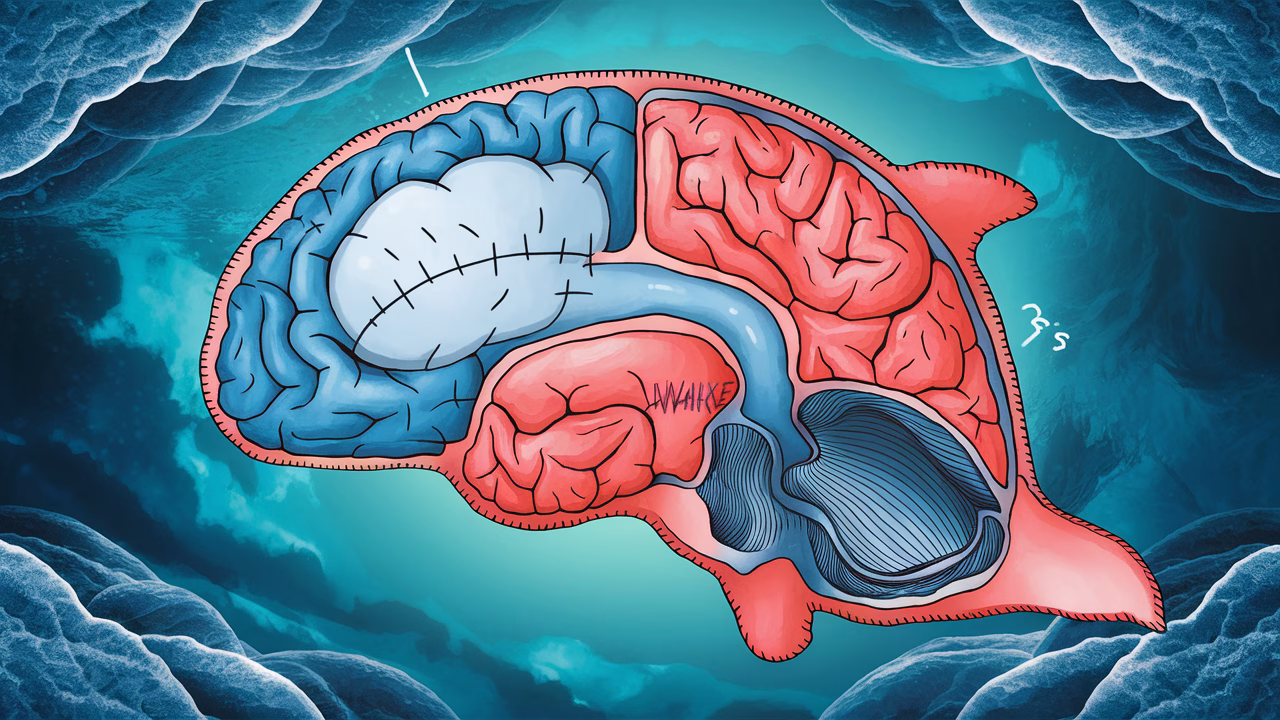 How dolphin brains sleep one hemisphere at a time Dolphin brain showing unihemispheric sleep