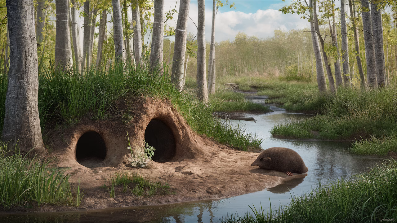 Star-nosed mole habitat in wetlands wetland mole habitat